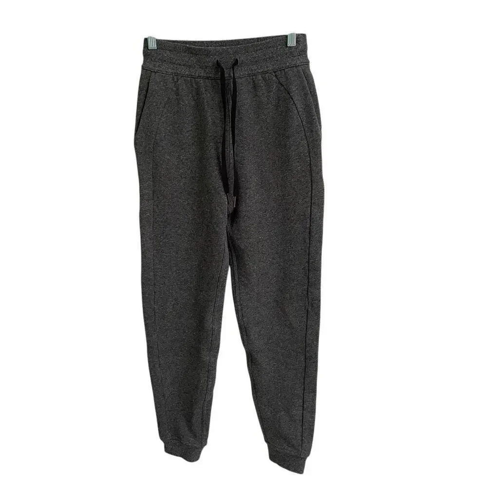 Lululemon Ready To Rulu‎ Women’s 4 High-rise Joggers Gray Drawstring Fleece Warm